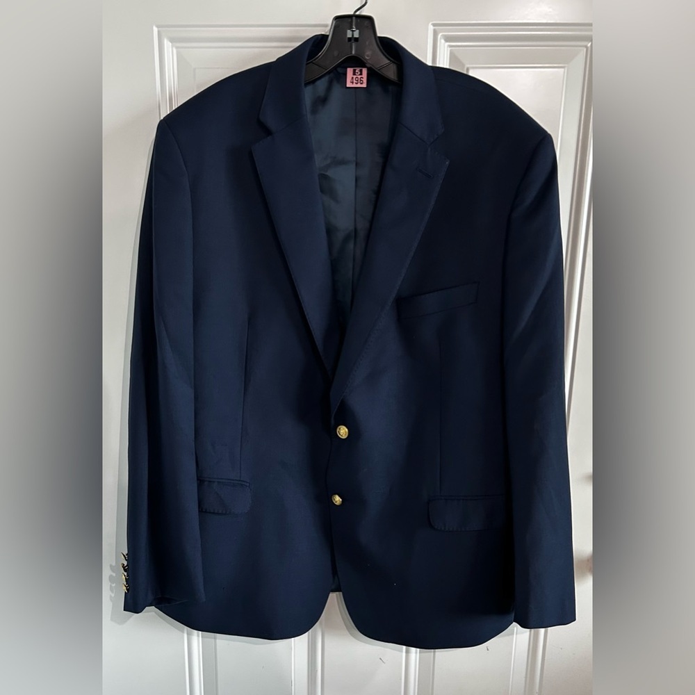 Ralph Lauren Mens Navy Blazer Sz 46R